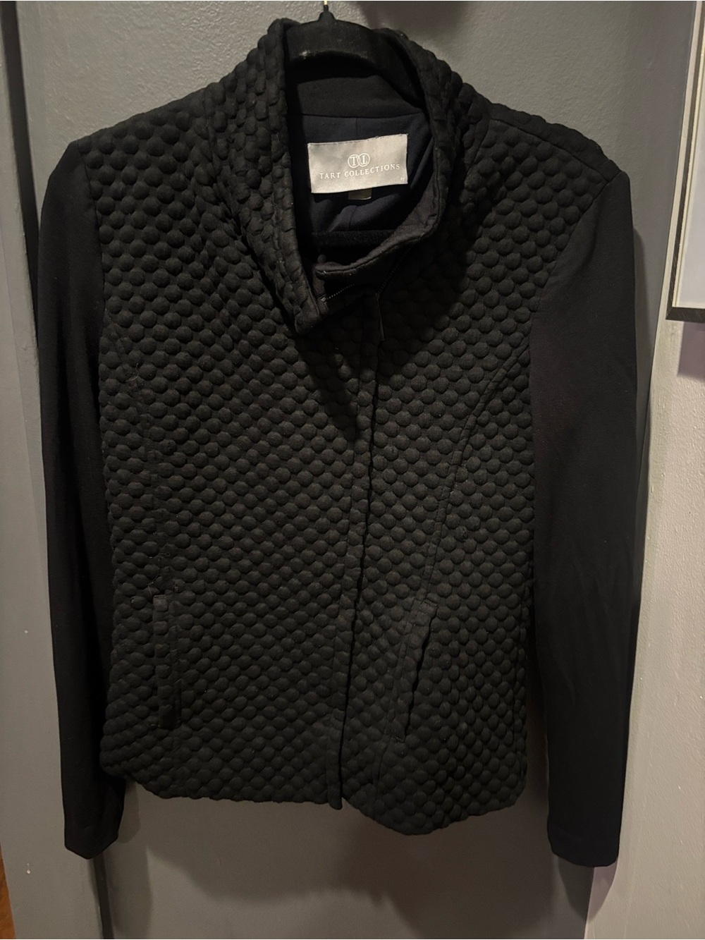 Tart Collections Black Quilted Bomber Jacket
